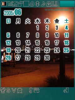 京ぽん〈AH-K3001V〉用カレンダー壁紙6月